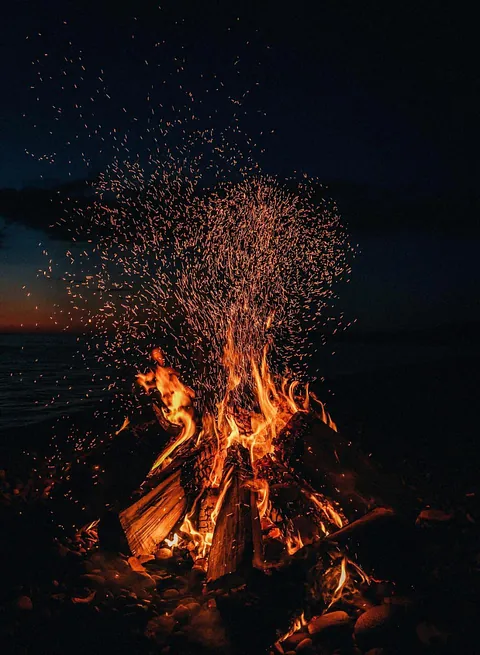 feu en extérieur